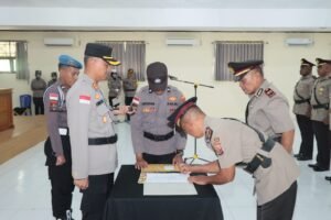 Kapolres Keerom Polda Papua Pimpin Sertijab Kabag Log, Kapolsek Arso, Kapolsek Senggi dan Kapolsek Arso Timur
