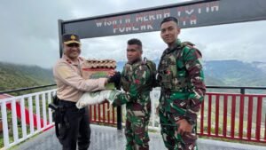 Kunjungan Kerja Kapolda Papua Tengah di Pos Merah Putih Satgas Yonif Raider 715/MTL Puncak Jaya