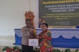 Kapolsek Bonggo hadiri Giat Pelantikan dan Rapat Kerja Pengurus Yapis di tanah Papua Cabang kab. Sarmi