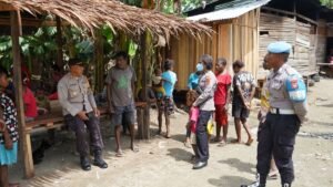 Satgas Si-Ipar Ops Rasaka Cartenz 2025 Polres Jayapura Sambangi Warga Mamberamo di Sentani Kota