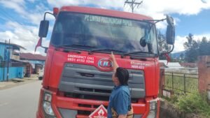 Polres Paniai Polda Papua Tengah Melalui Sat Reskrim Polres Paniai Memantau dan Mengecek Pendistribusian BBM dan Gas LPG di Kabupaten Paniai