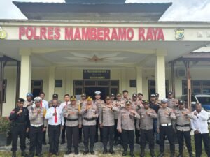 Polres Mamberamo Raya Gelar Penyambutan Kapolres AKBP Arifin