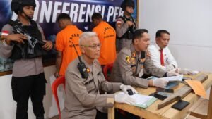 Kapolres Merauke Lakukan Press Release Kasus Pengeroyokan Akibatkan Korban Meninggal Dunia