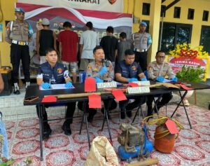 Terlibat Penambangan Emas Tanpa Izin, Lima orang Masyarakat diamankan Polres Kaimana beserta sejumlah Barang bukti