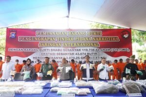 Polda Riau Gelar Pemusnahan Barang Bukti Narkoba