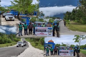 Kabagops Polres Mamberamo Tengah Hadiri Pelepasan Bantuan Kemanusian Pasca Bencana Banjir Di Kabupaten Jayawijaya