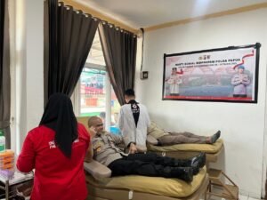 Menyambut Hut Bhayangkara Ke-79, Bid Propam Polda Papua Gelar Giat Bakti Sosial Donor Darah