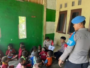 Satgas Si Ipar Polres Yahukimo Hadirkan Kecerian Belajar Bagi Anak-Anak