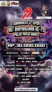 Polda Papua Barat Gelar Tournament E-Sport Peringati Hari Bhayangkara ke-79