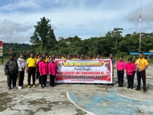 Semarak HUT Bhayangkara ke-79, Polres Mamberamo Raya Laksanakan Jalan Santai Bersama