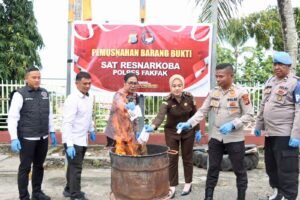 2,16 Gram Barang Bukti Narkotika Dimusnahkan Sat Resnarkoba Polres Fakfak