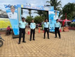 Wujudkan Rasa Aman, Ditpamobvit Polda Papua Hadiri Festival Kampung Nelayan Hamadi