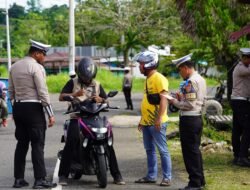 Hari Kelima Operasi Patuh Mansinam 2025, Personel Polda Papua Barat Tetap Laksanakan Razia di Hari Libur