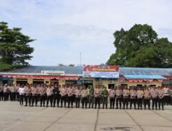 Kapolres Biak Numfor Pimpin Apel Pergeseran Pasukan Pengamanan PSU Pilgub Papua 2025