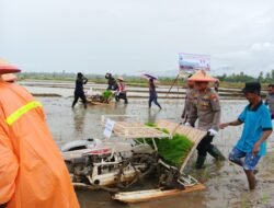 Hadiri Penanaman Padi Serentak di Oransbari, Kapolres Mansel Siap Dukung Program Ketahanan Pangan