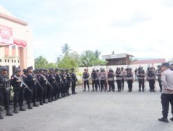 Pastikan Pleno Tingkat Kabupaten Berjalan Aman, Polres Keerom Terjunkan Ratusan Personel
