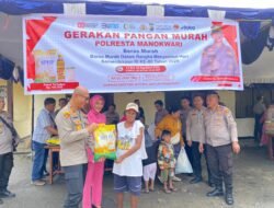 Dukung Stabilkan Harga Beras, Polresta Manokwari Gelar Gerakan Pangan Murah