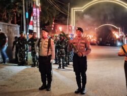 Polres Fakfak Gelar Upacara Taptu dan Pawai Obor Peringati HUT ke-80 Kemerdekaan RI