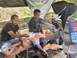 Subsatgas Keladi Sagu Laksanakan Pemeriksaan Kesehatan di Pertigaan Yowari