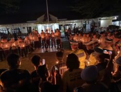 Polres Keerom Gelar Aksi 500 Lilin sebagai Simbol Duka dan Solidaritas Kemanusiaan