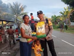 Kapolsek Sarmi Kota Kembali Gelar Pasar Murah di Pasar Sentral Mararena dan Wilayah Kota Sarmi