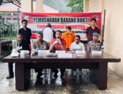 Ditresnarkoba Polda Papua Barat Gelar Pemusnahan Barang Bukti Tindak Pidana Narkotika