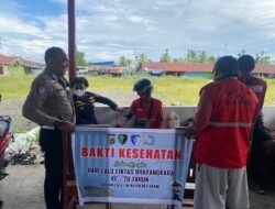 Satlantas Polres Sarmi Gelar Bakti Kesehatan peringati HUT Lalu Lintas ke-70
