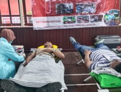 Polres Asmat Hadiri Donor Darah Dalam Rangka HUT Persekutuan Pemuda GPI