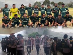 Polres Tolikara Amankan Pembukaan Turnamen Sepak Bola Liga Silaturahmi Cup 2025