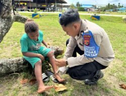 Operasi Rasaka Cartenz 2025, Subsatgas Keladi Sagu Gelar Bakti Kesehatan di Skouw Yambe