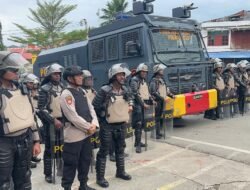 Empat Pleton Dalmas Polda Papua Amankan Aksi Unjuk Rasa di Kota Jayapura