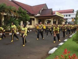 Personil Polres Merauke gelar Olahraga pagi guna menjaga Kebugaran dan Kesehatan