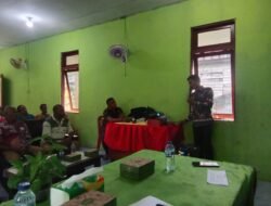 Bhabinkamtibmas Kampung Kanggewot Hadiri Giat Lintas Sektoral Uptd Puskesmas Ambatkwi