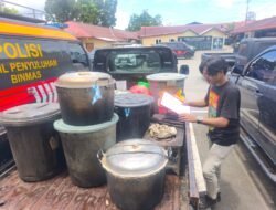 Operasi Bersinar Sita Ratusan Liter Miras Lokal Jenis Cap Tikus