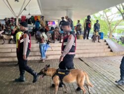 Unit Satwa K-9 Ditsamapta Polda Papua Gelar Patroli Di Wilayah Perbatasan RI–PNG