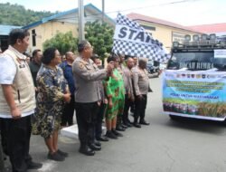 Dalam rangka Pengendalian stabilitas harga beras, Polda Papua Salurkan 165 Ton Beras Lewat Gerakan Pangan Murah di Tiga Provinsi