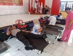 Sat Polairud Polres Merauke Ikuti Giat Donor Darah Dalam Rangka HUT Ke-80 Korps Brimob Polri