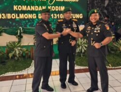 Gelar Serah Terima Jabatan Dandim 1310/Bitung Digelar di Makorem 131/Santiago