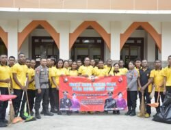 Sambut Natal 2025, Polda Papua Gelar Bhakti Sosial Pembersihan Gereja