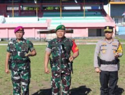 Pastikan Kesiapan Pengamanan Kunjungan RI 2, Dandim 1310/Bitung Pimpin Apel Gelar Pasukan