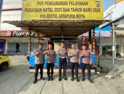 Jelang Malam Tahun Baru, Dirlantas Polda Papua Tinjau Kesiapan Pos Pam Operasi Lilin Cartenz 2025