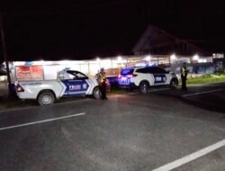 Malam Minggu, Satlantas Polres Waropen Gelar Patroli Blue Light Jaga Kamseltibcar Lantas