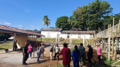 Wujud Kemanunggalan TNI-Rakyat, Koramil 1310-05/Kauditan, Laksanakan Karya Bakti di Lokasi KDKMP