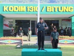 Pimpin Upacara 17-an dan Jam Komandan, Dandim 1310/Bitung Ingatkan Pam Personel dan Bijak Menggunakan Medsos