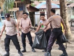 Personel Gabungan Polda Papua Gelar Aksi Bersih Lingkungan di Sejumlah Titik Kota Jayapura