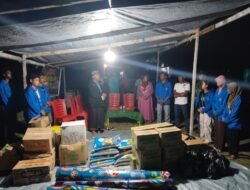 Sinergi Mahasiswa dan Polri, Bantuan Korban Kebakaran Malakuli Disalurkan Malam Hari