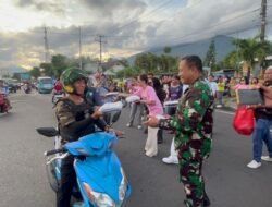 Tumbuhkan Semangat Berbagi, Dandim 1310/Bitung dan Wakil Walikota Bitung Turut Bagi-Bagi Takjil Bersama Komisi III DPR RI MDT