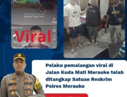 Satreskrim Polres Merauke Amankan Pelaku Pemalangan Jalan yang Viral di Jalan Kuda Mati