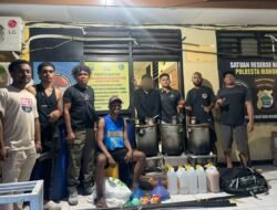 Polresta Manokwari Pengungkapan Produksi Minuman Keras Lokal Jenis Cap Tikus di Distrik Tanah Rubuh