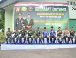 Dandim 1310/Bitung bersama Forkopimda Kota Bitung Sambut Kunjungan Kerja dan Safari Ramadhan Pangdam XIII/Merdeka di Kodim 1310/Bitung